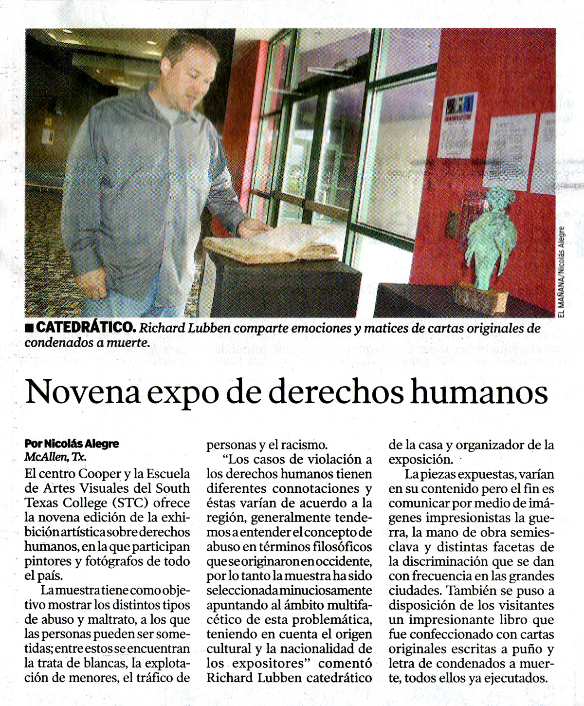 El Manana: Novena expo de derechos humanos, 2014
