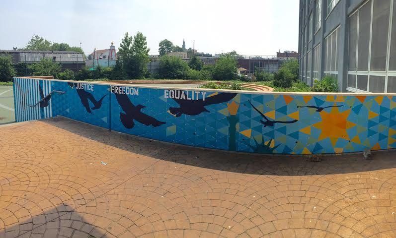 Justice, Freedom, Equality mural