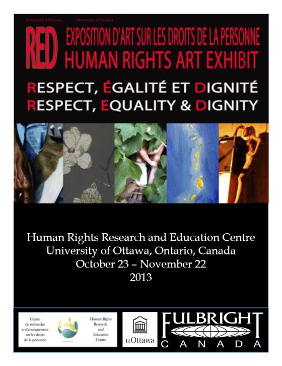 2013 RED Exhibition — University of Ottawa catalog cover