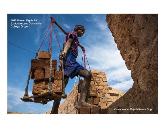 2018 Exhibition — Lane Community College catalog cover