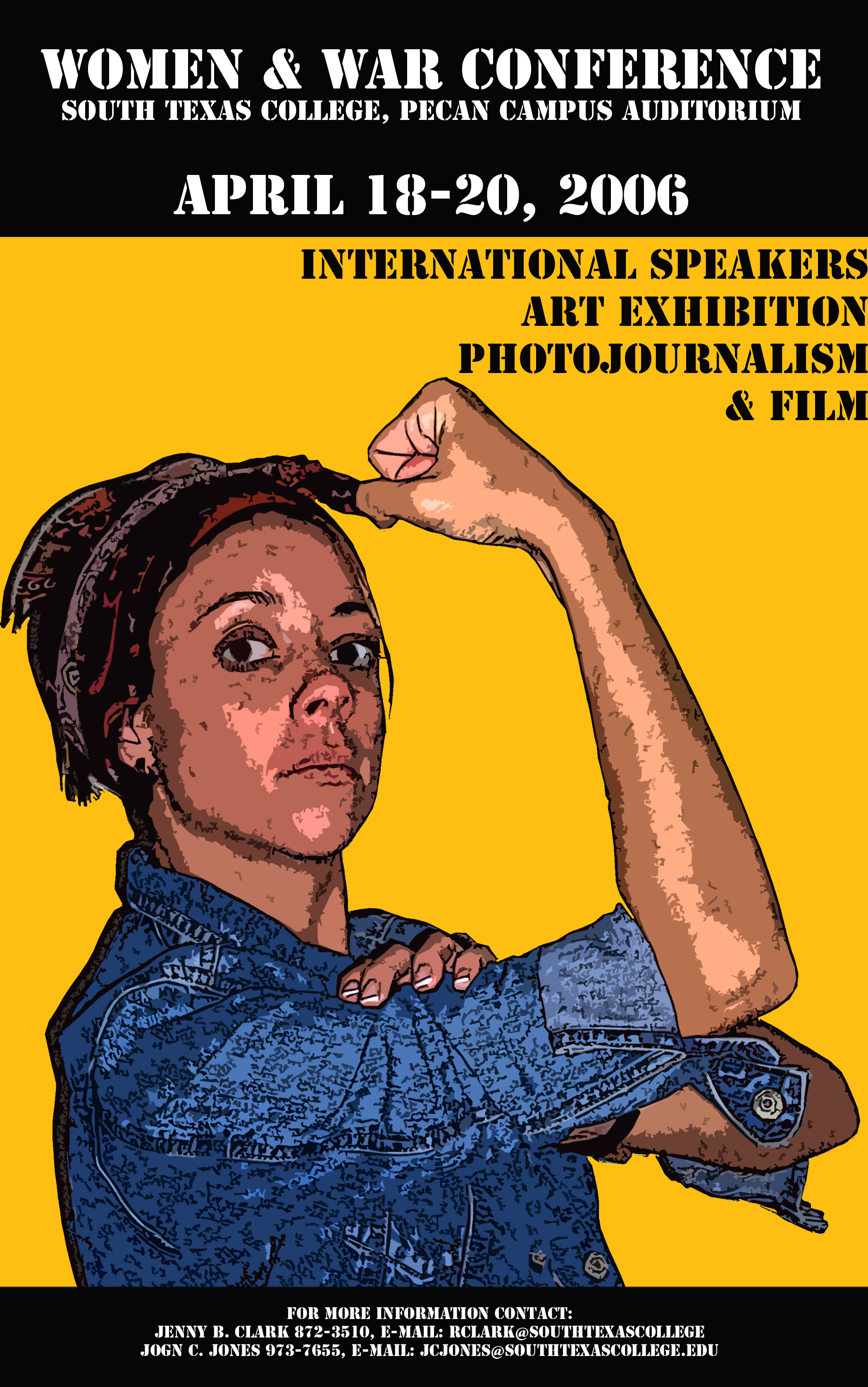 Women & War Conference poster, South Texas College, April 2006
